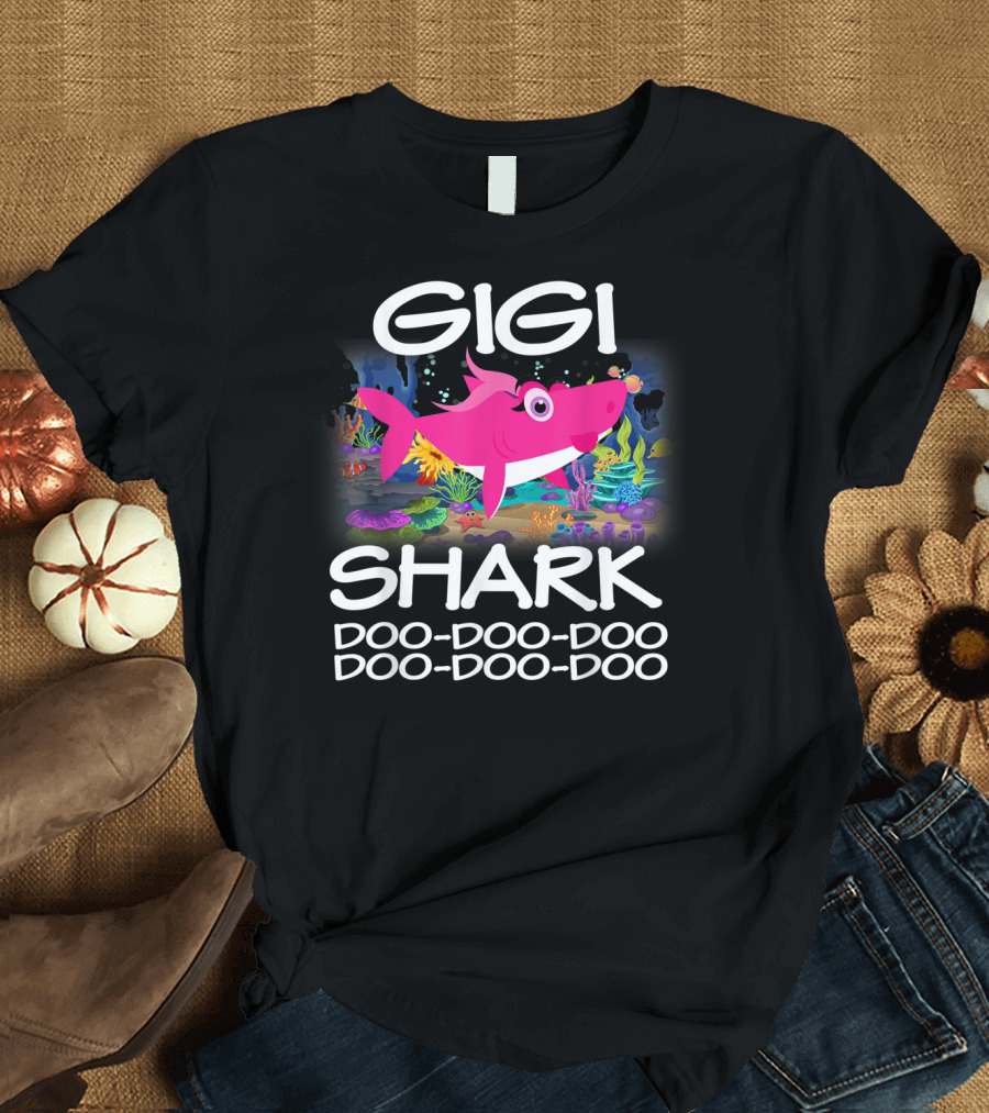 Gigi Shark Doo-Doo-Doo Matching Family Shark Mothers T-Shirt