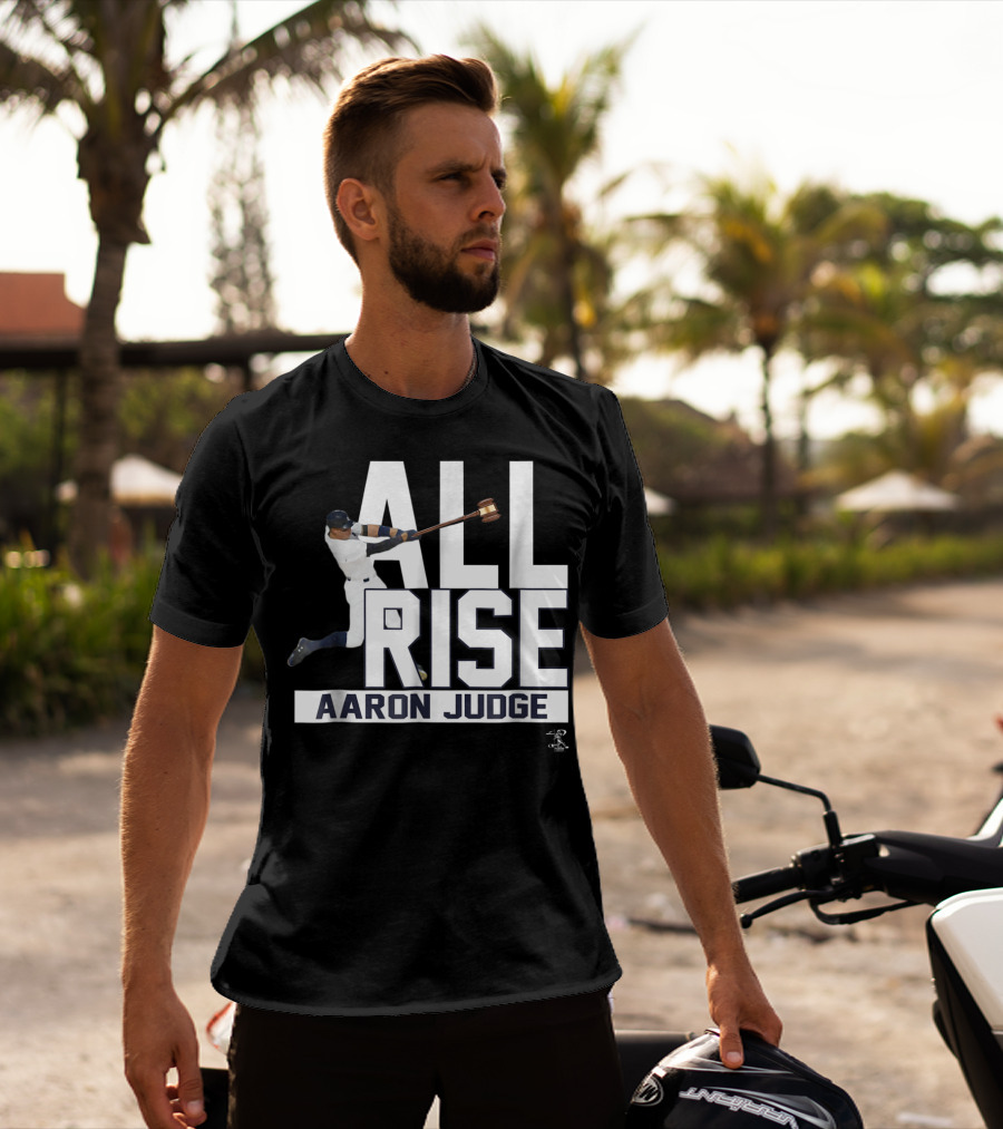 All Rise Aaron Judge Baseball Motif T-Shirt