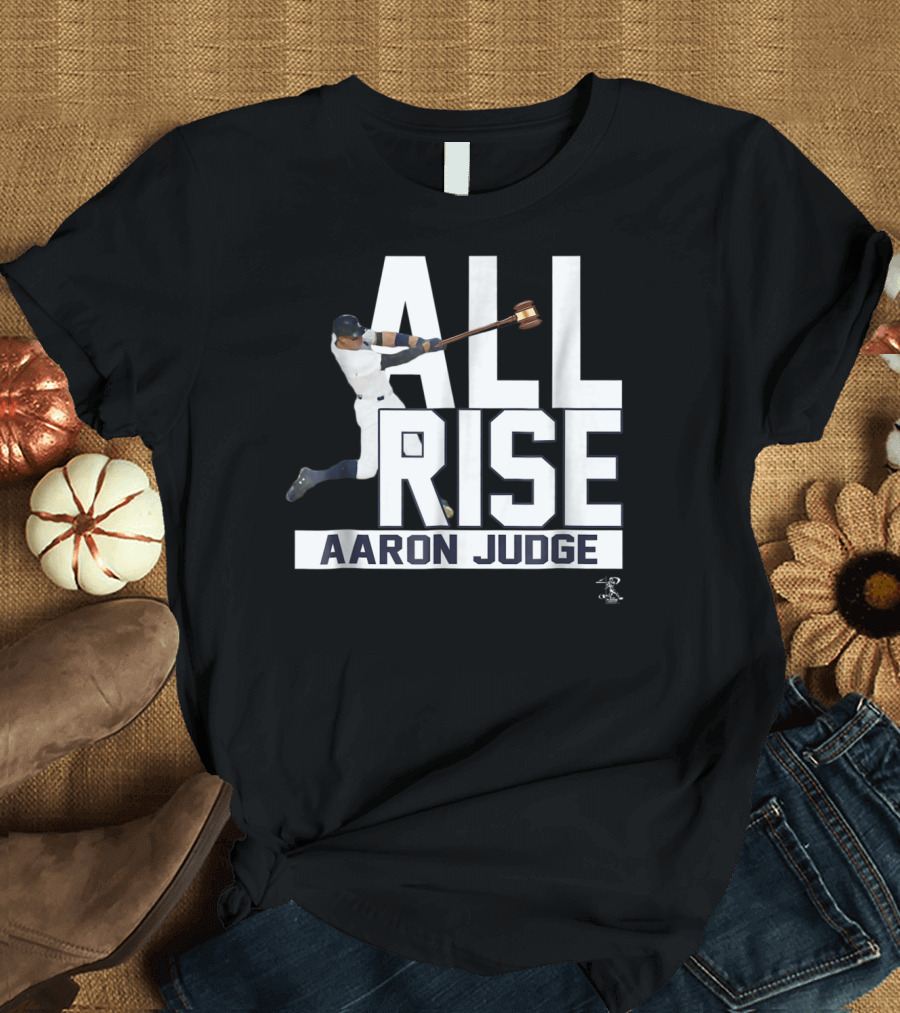 All Rise Aaron Judge Baseball Motif T-Shirt