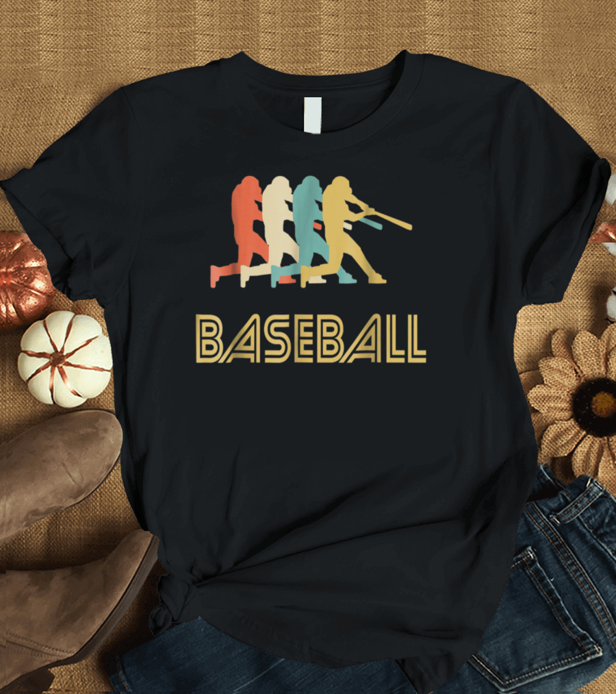 Baseball Batter Pop Multicolor Swing T-Shirt