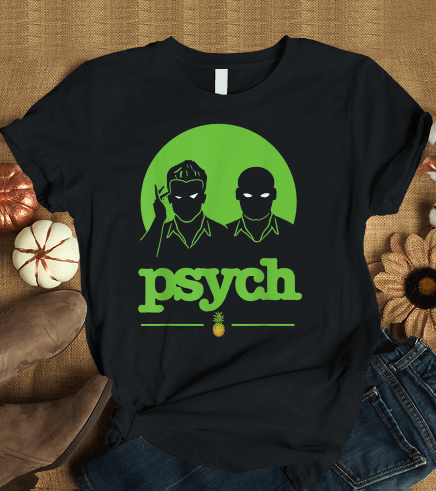 Psych Gus Shawn Spencer Funny Unique Pineapple T-Shirt
