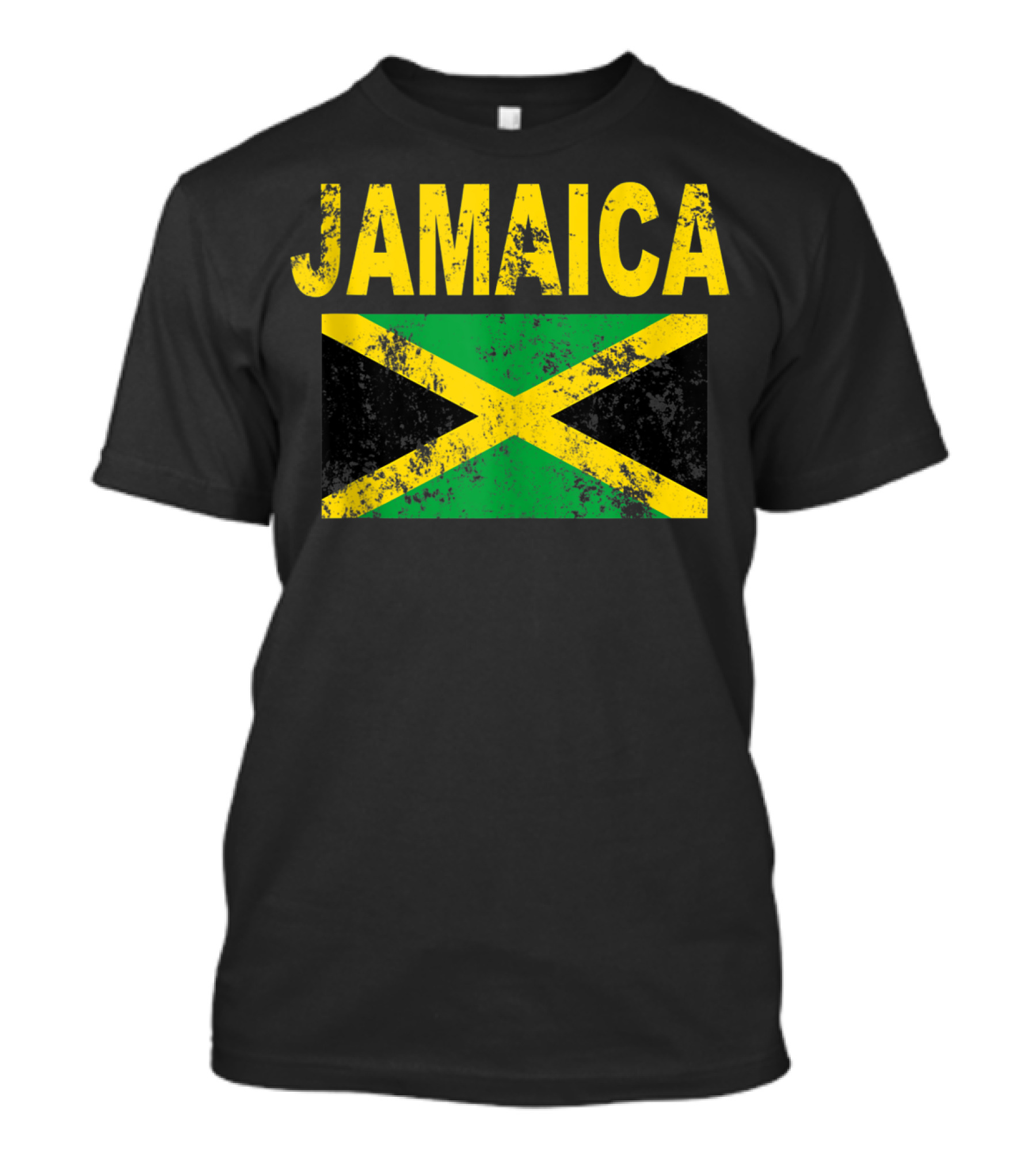 Jamaica Distressed Flag Cool Jamaican Flags T-Shirt