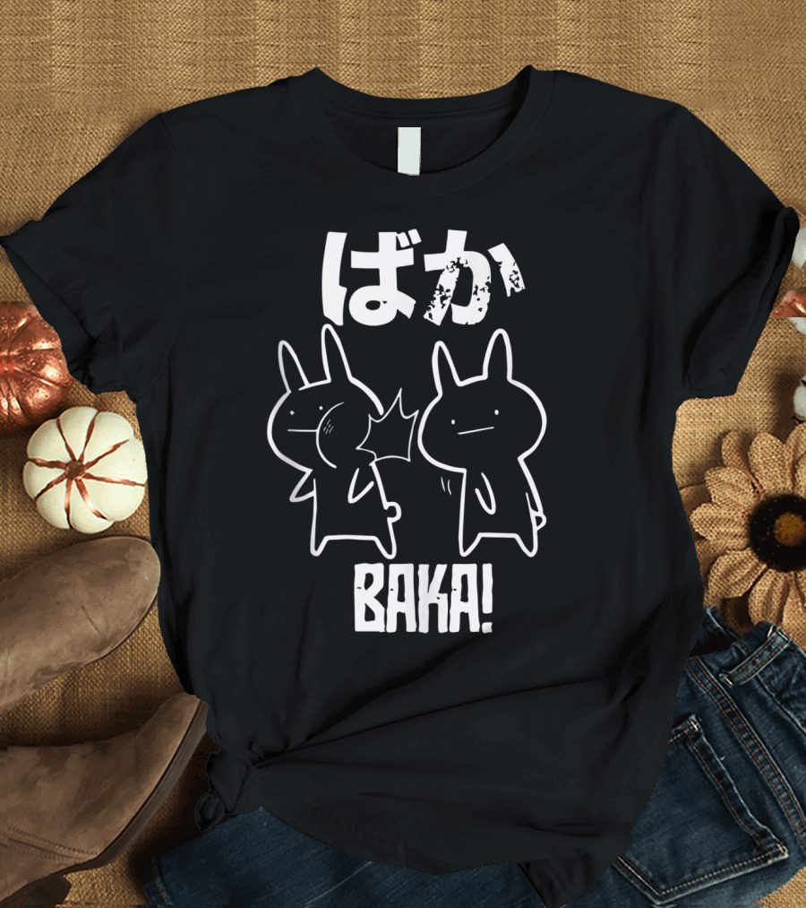 Baka Cute Anime Manga Japanese Word Funny Comic Style Characters T-Shirt