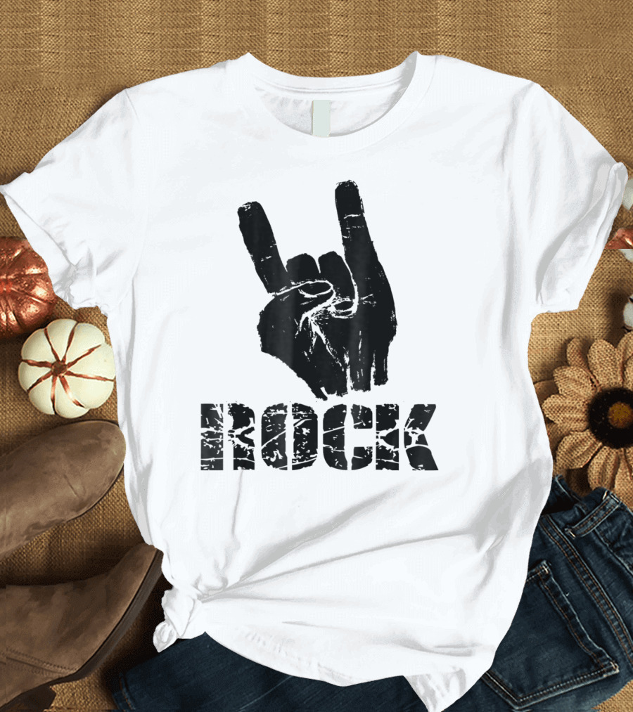 Born To Be Rock Star Hand Horns Rock Gesture T-Shirt