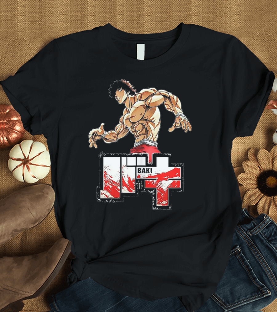 Baki Otaku Muscle Fighter Anime Character T-Shirt
