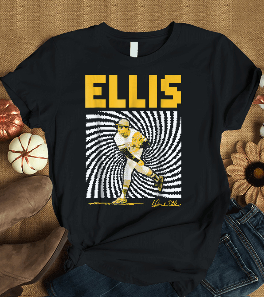 Dock Ellis Signature 8 Bit Spiral Pitching Image T-Shirt