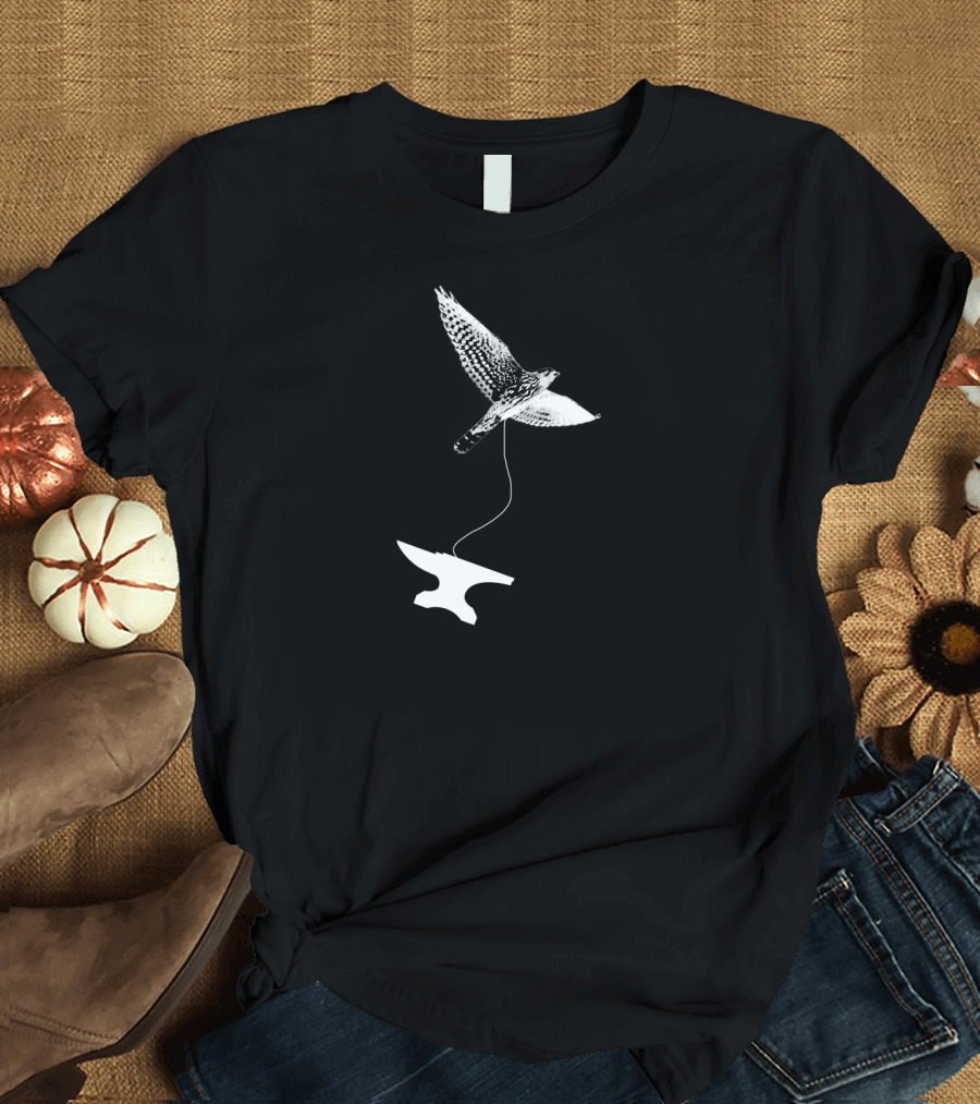 Heavy Falcon Anvil Flight Comedy T-Shirt