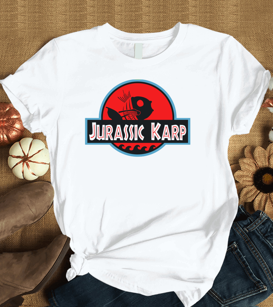 Jurassic Karp Dinosaur Fish Meme Crossover Circle T-Shirt