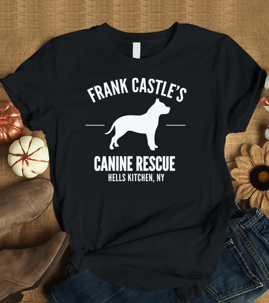FRANK CASTLE'S CANINE RESCUE HELL'S KITCHEN, NY T-Shirt