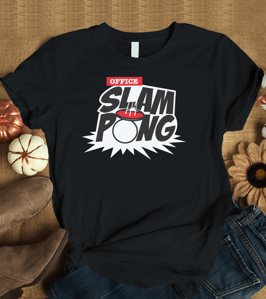 Office Slam Pong Beverage Challenge Burst T-Shirt