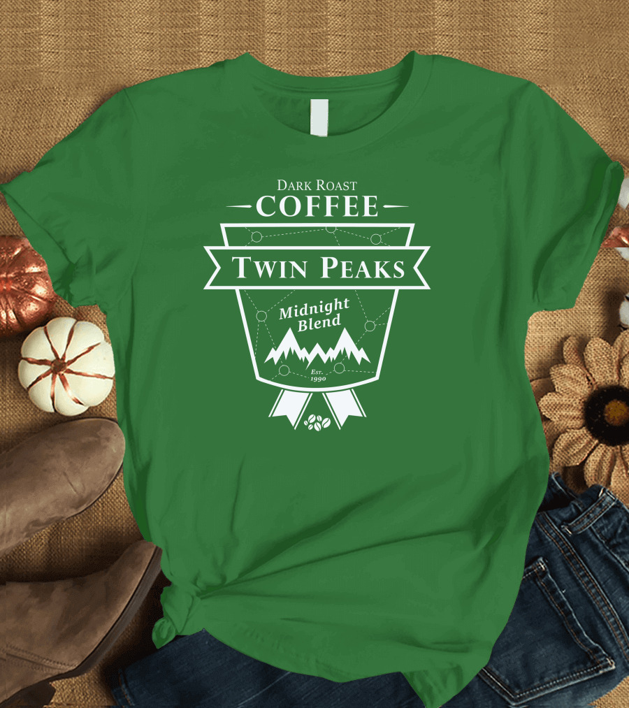 Twin Peaks Coffee Dark Roast Midnight Blend Est. 1990 T-Shirt