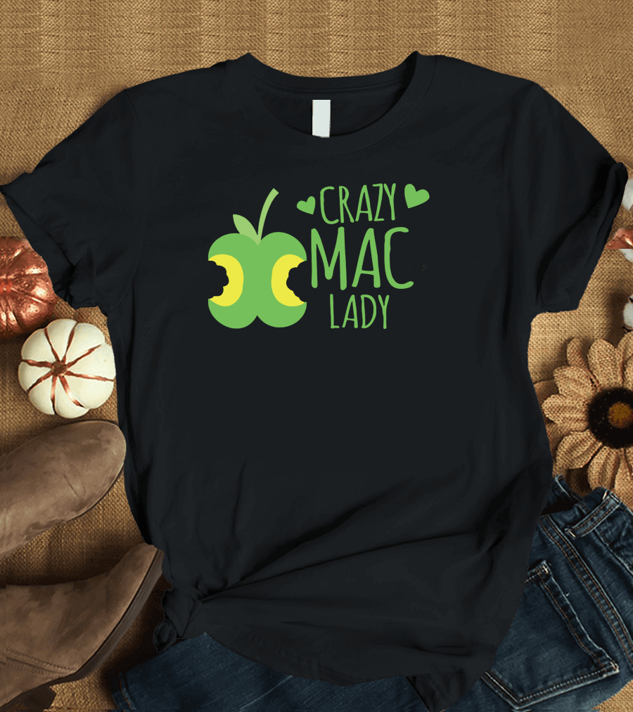 CRAZY MAC LADY Green Apple Bites T-Shirt
