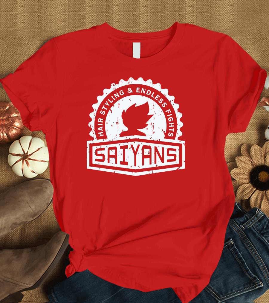 CREST SERIES Saiyans Hair Styling and Endless Fights T-Shirt