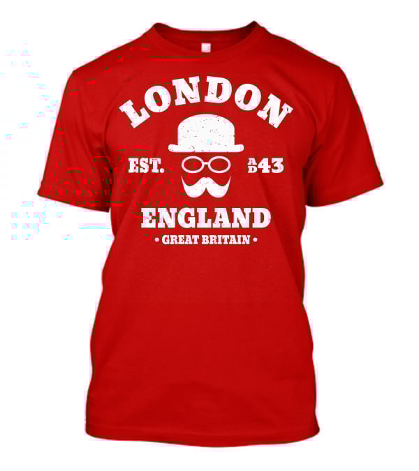 London England Est. AD 43 Great Britain Hipster Bowler Hat T-Shirt