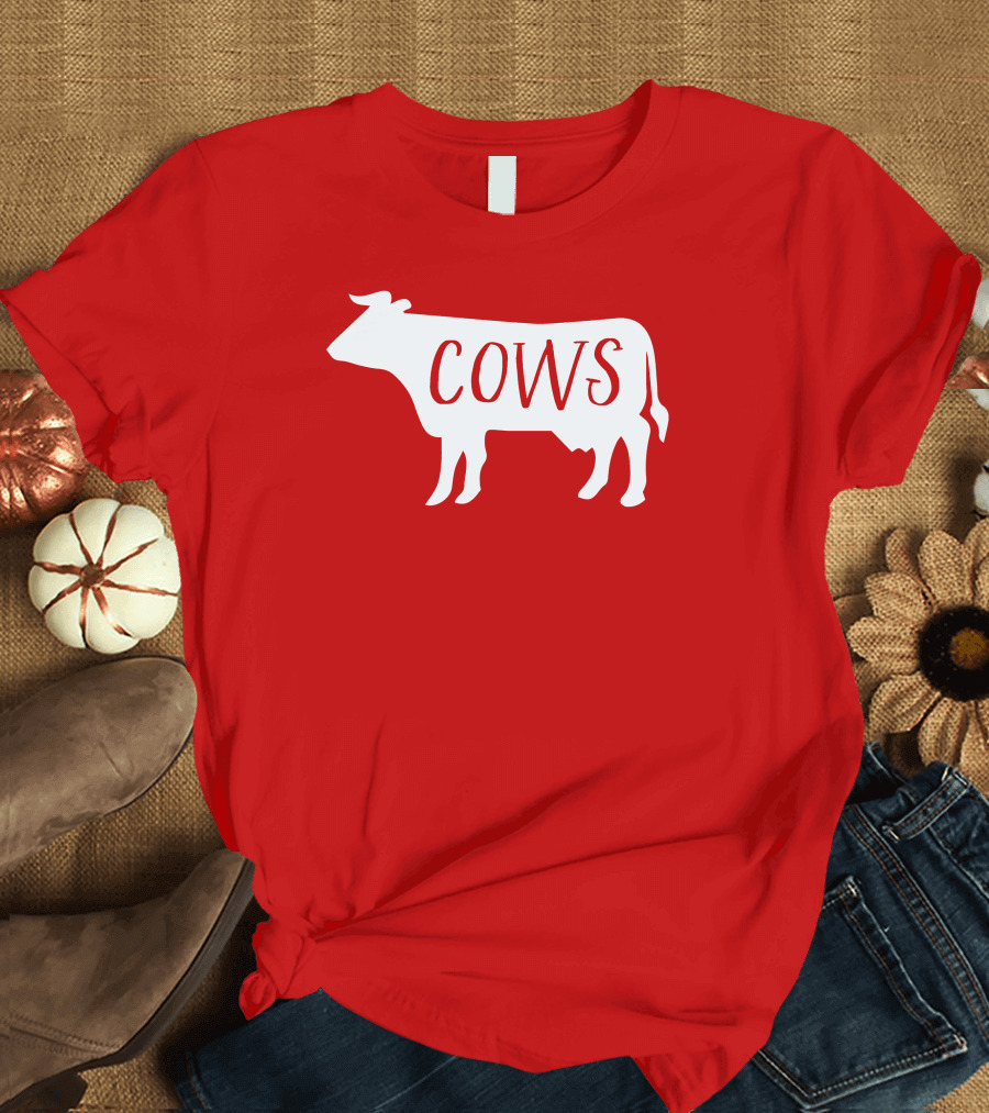 COWS White Silhouette T-Shirt