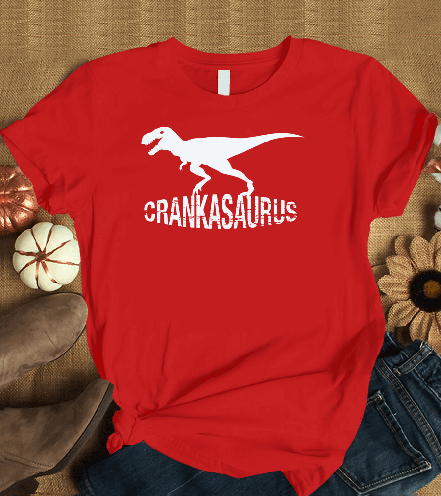Crankasaurus Dinosaur Logo Parody T-Rex T-Shirt