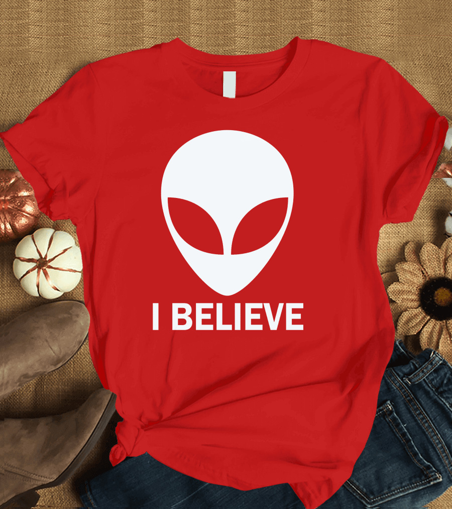 I Believe Alien Face T-Shirt