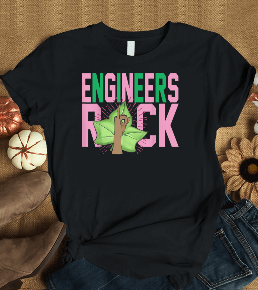 Engineers Rock 1908 Pink And Green Aka Sorority T-Shirt