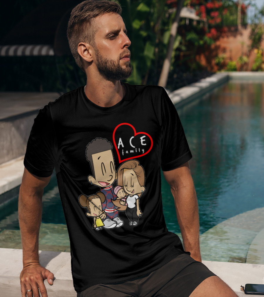 Ace Family Cartoon Heart Merck T-Shirt
