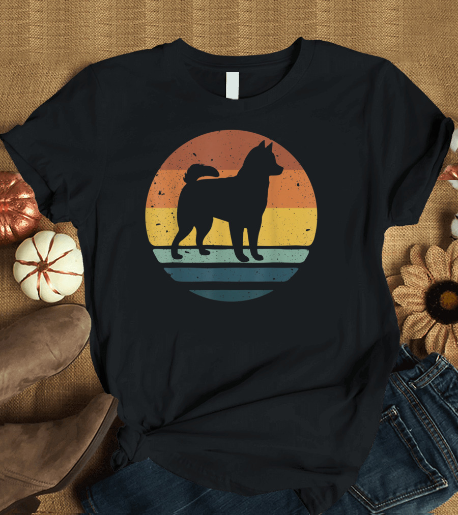Alaskan Klee Kai Vintage Dog Sunset T-Shirt