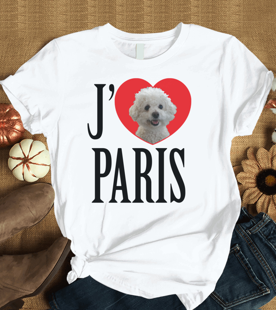 J'aime Paris Bichon Frise Heart T-Shirt