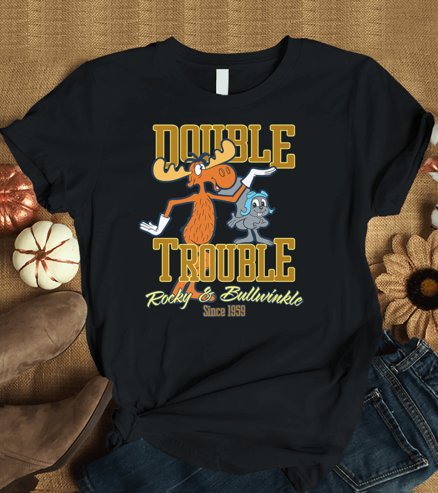 Rocky and Bullwinkle Double Trouble Since 1959 T-Shirt