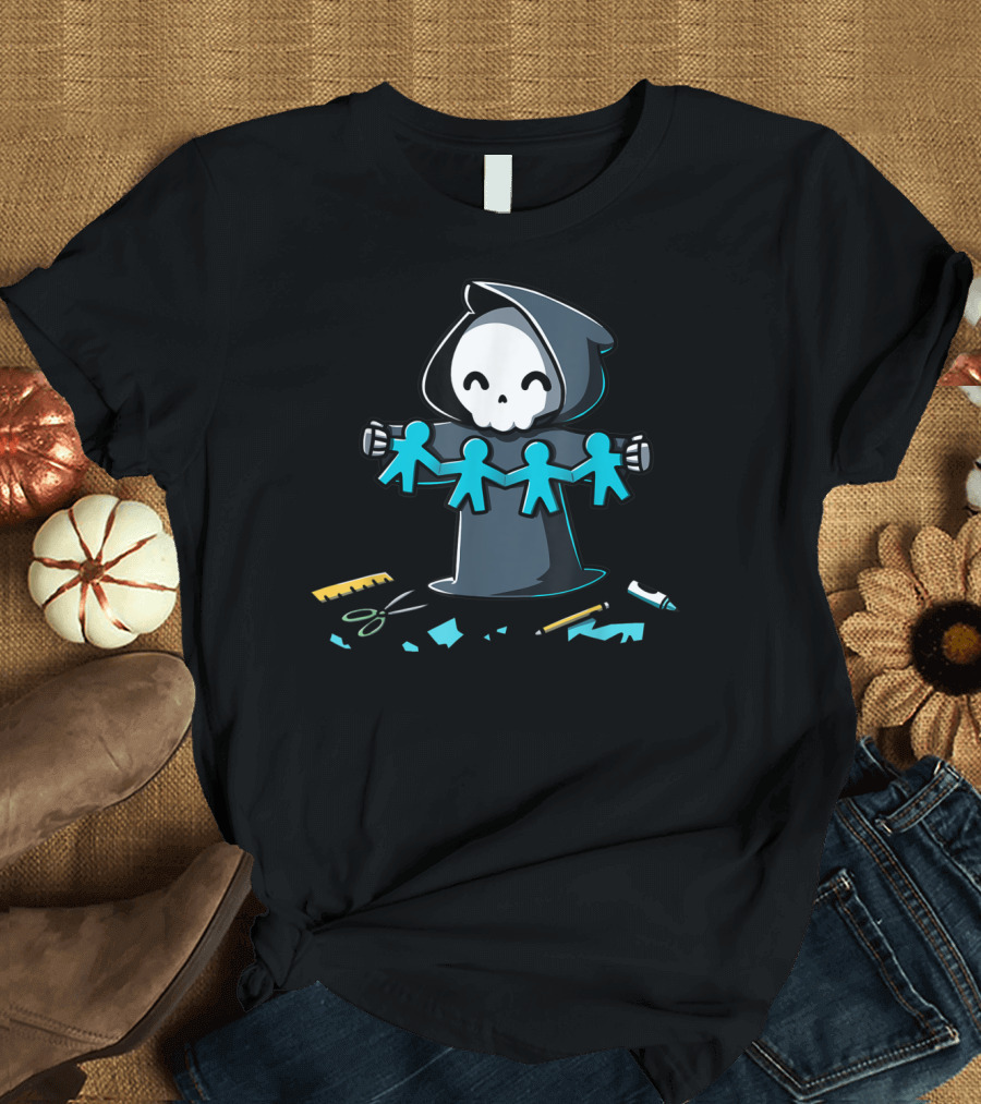 Craftiness Death Grim Crafting Paper Chain T-Shirt
