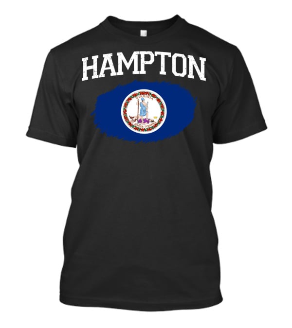 Hampton Virginia State Flag Vintage USA Sports T-Shirt