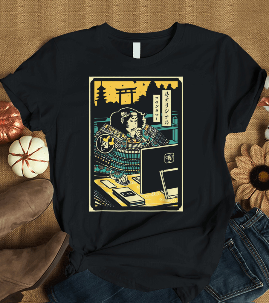 Original Samurai Warrior Programmer Computer T-Shirt