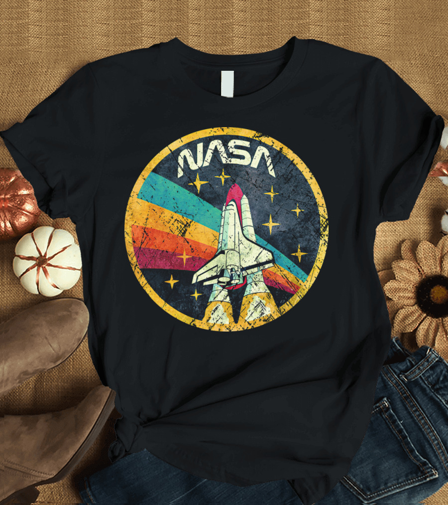 NASA Space Shuttle Retro Stars Vintage V03 T-Shirt