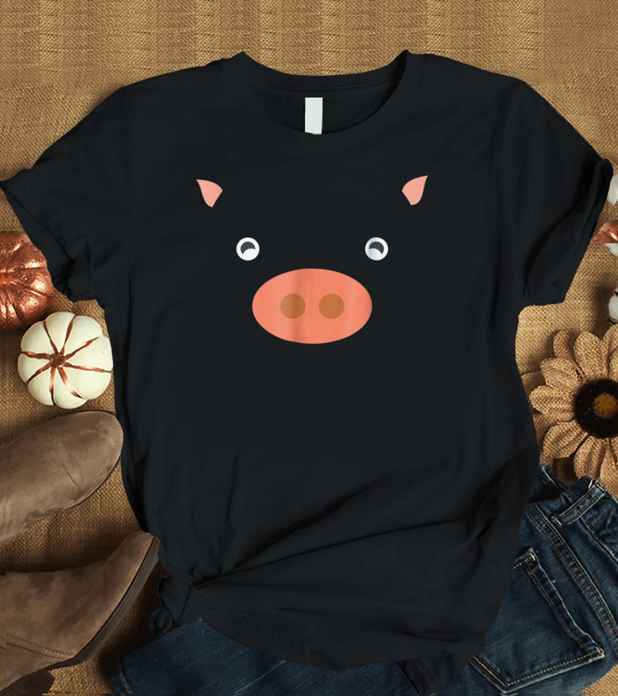 Cute Pig Face Minimal Cartoon T-Shirt