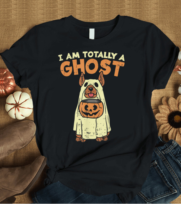 T-Shirt: I Am Totally A Ghost Dog Halloween Pumpkin German Shepherd T-Shirt I Am Totally A Ghost Dog Halloween Pumpkin German Shepherd T-Shirt
