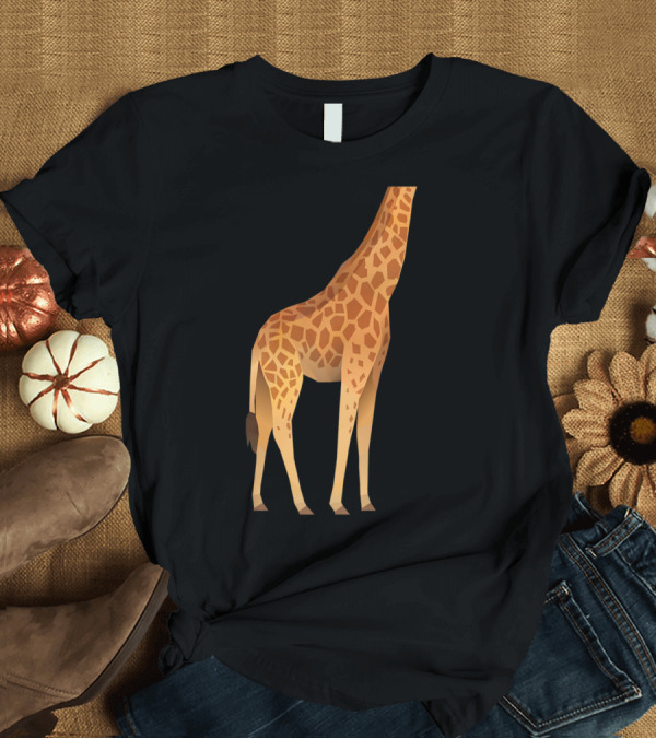 T-Shirt: Giraffe Silhouette with Geometric T-Shirt Giraffe Silhouette with Geometric T-Shirt