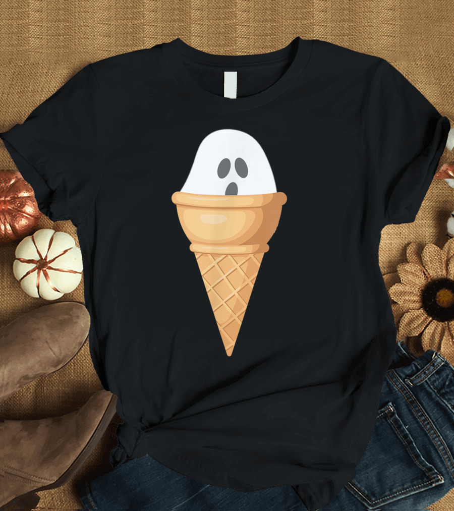 Funny Ice Cream Ghost Halloween I Scream Pun T-Shirt