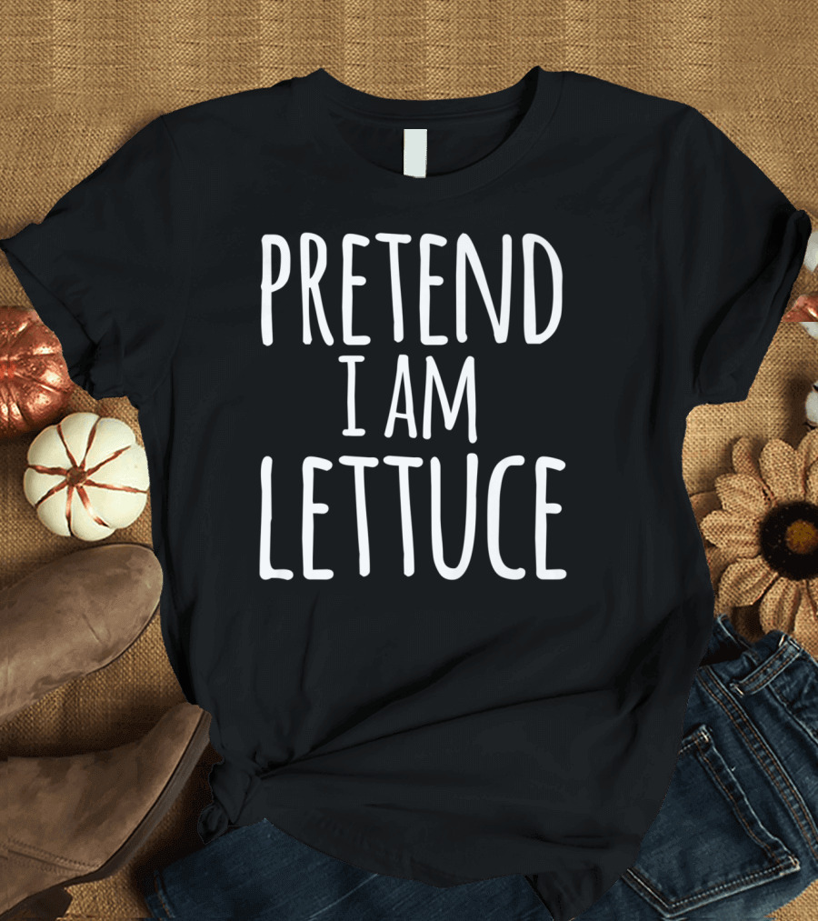 Funny Lazy Halloween Costume Pretend I Am Lettuce T-Shirt