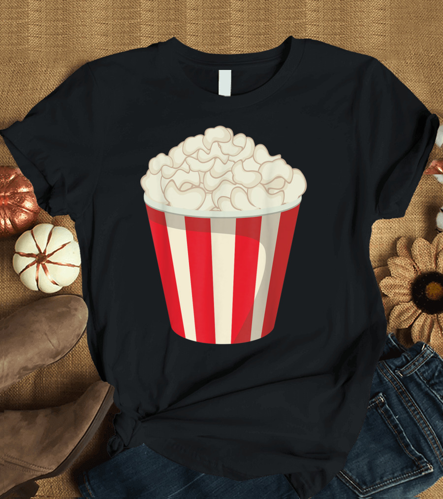 Funny Popcorn Halloween Snack Last Minute Costume Idea T-Shirt