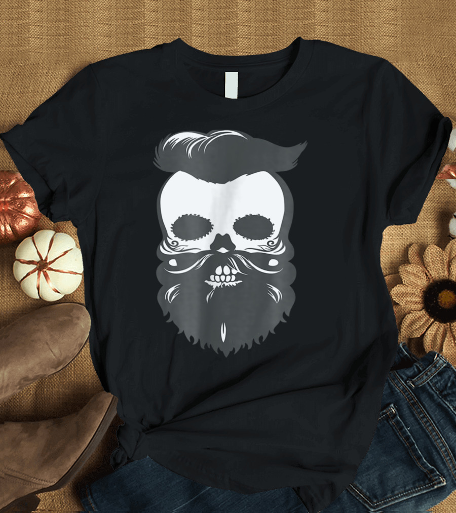 Hair and Beard Barbershop Skull Grooming T-Shirt