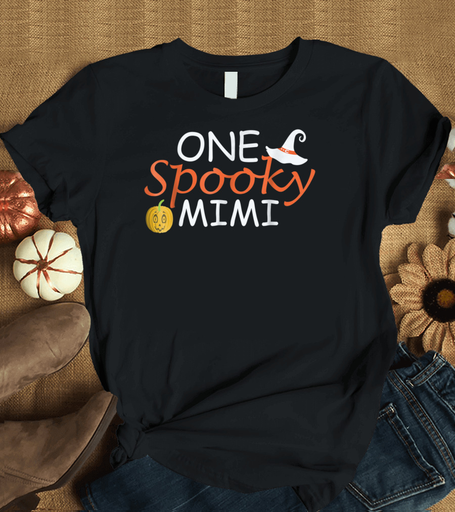 ONE Spooky Mimi Halloween Pumpkin Witch Hat T-Shirt