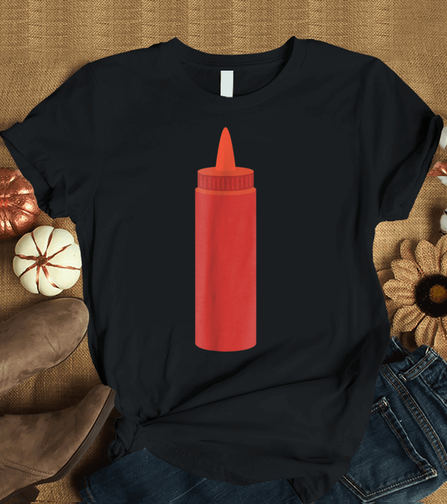 Halloween Ketchup Bottle Costume Condiment Fast Food T-Shirt