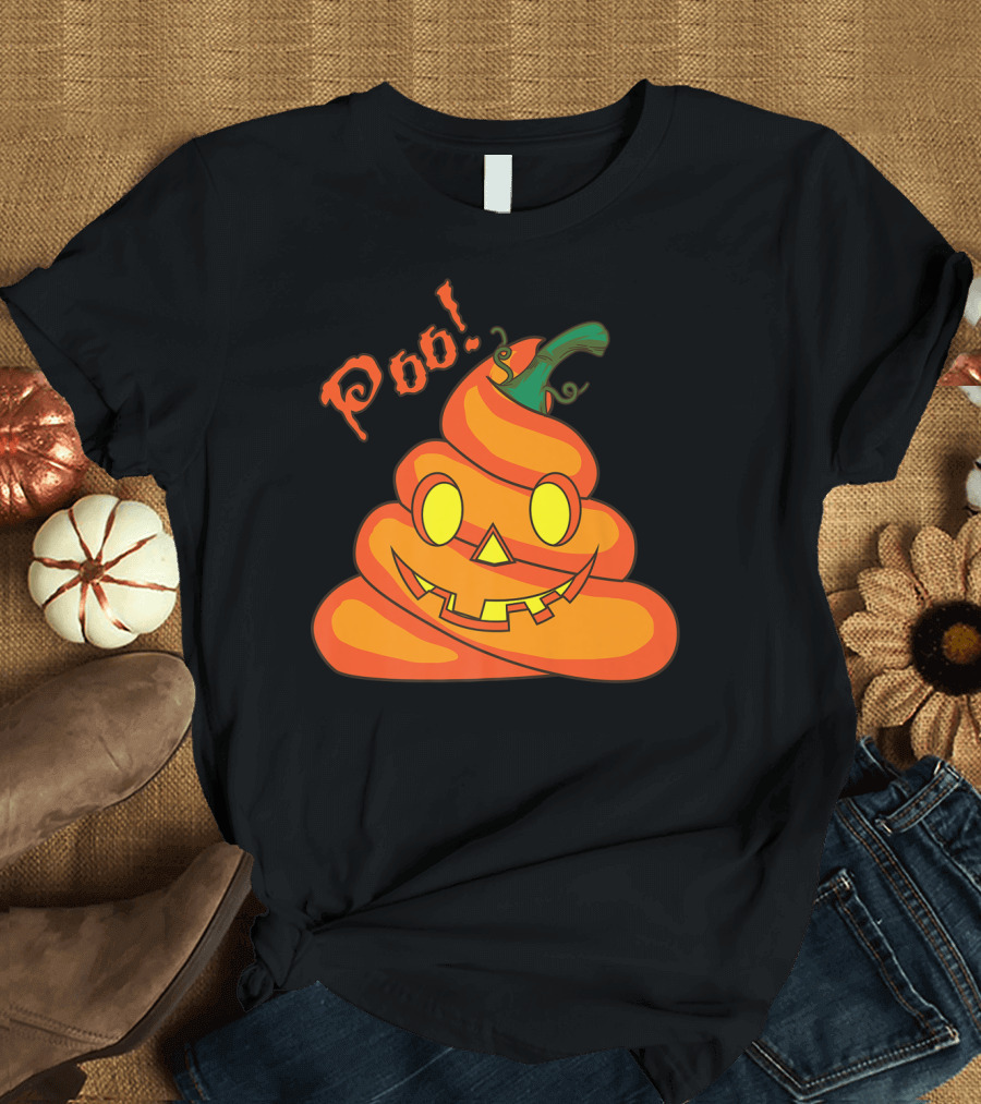 Halloween Pumpkin Poop Emoji Poo T-Shirt