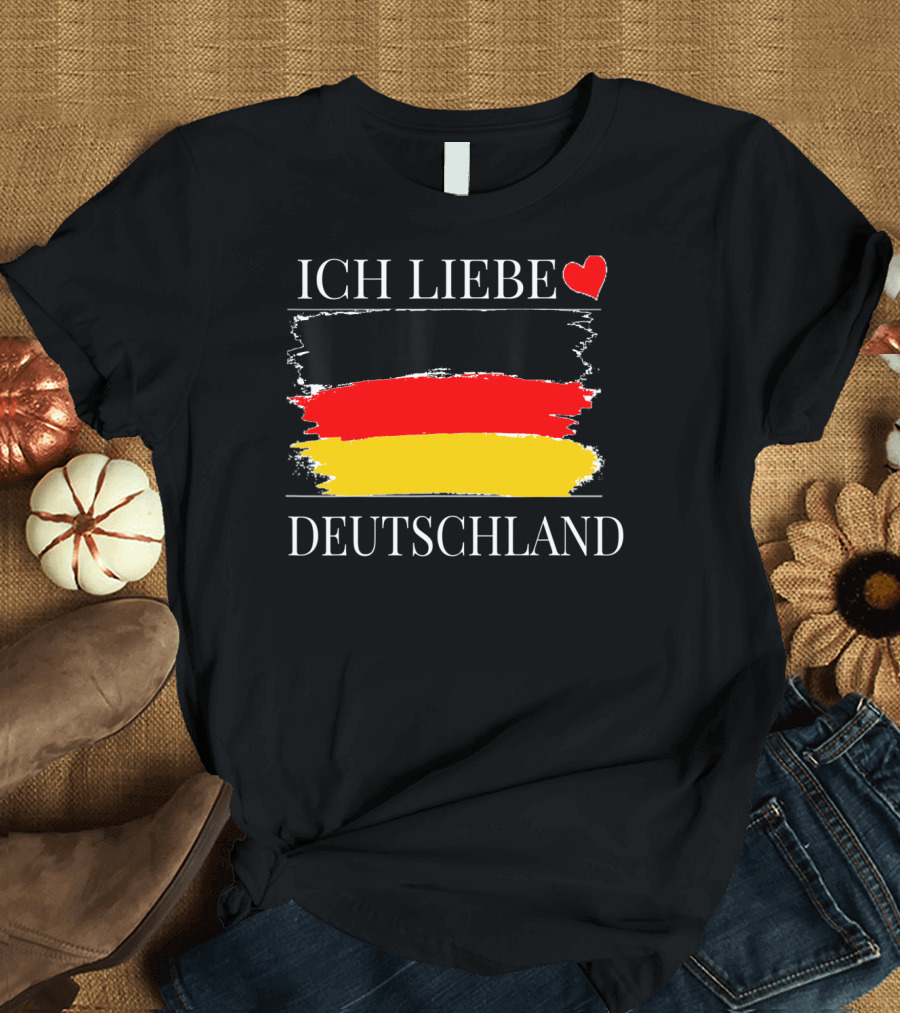 Ich Liebe ❤️ Deutschland German Flag Colors T-Shirt