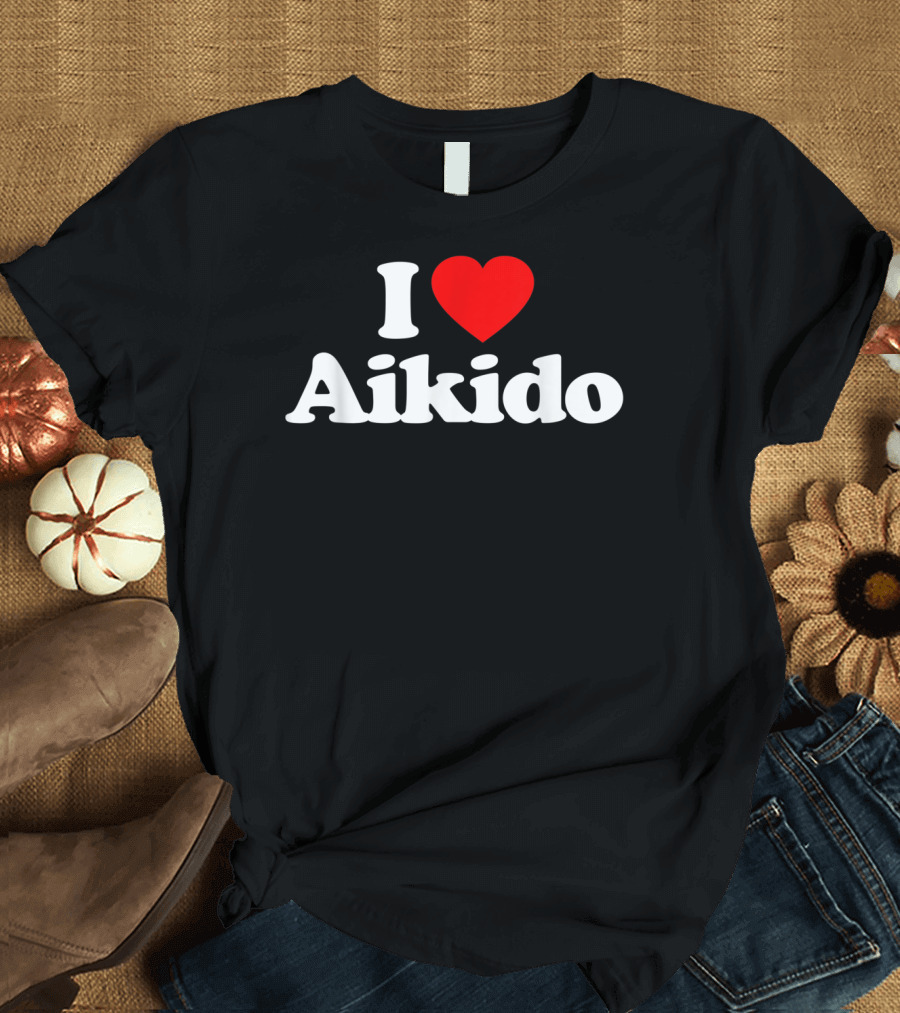 I Love Aikido Heart Souvenir T-Shirt