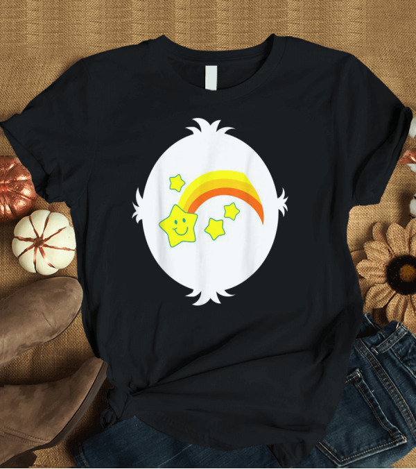 T-Shirt: Funny Wish Bear Smiling Star and Rainbow T-Shirt Funny Wish Bear Smiling Star and Rainbow T-Shirt