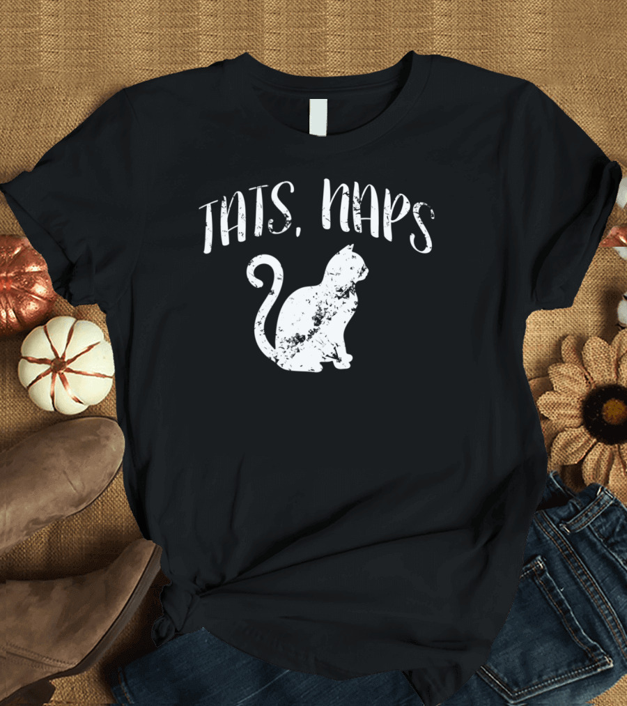 Tats Naps Funny Cat Lover Tattoo T-Shirt