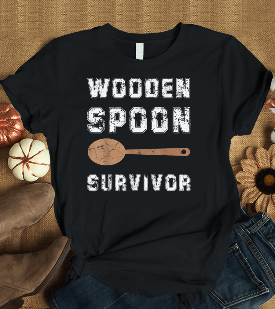 Wooden Spoon Survivor Funny Awesome T-Shirt