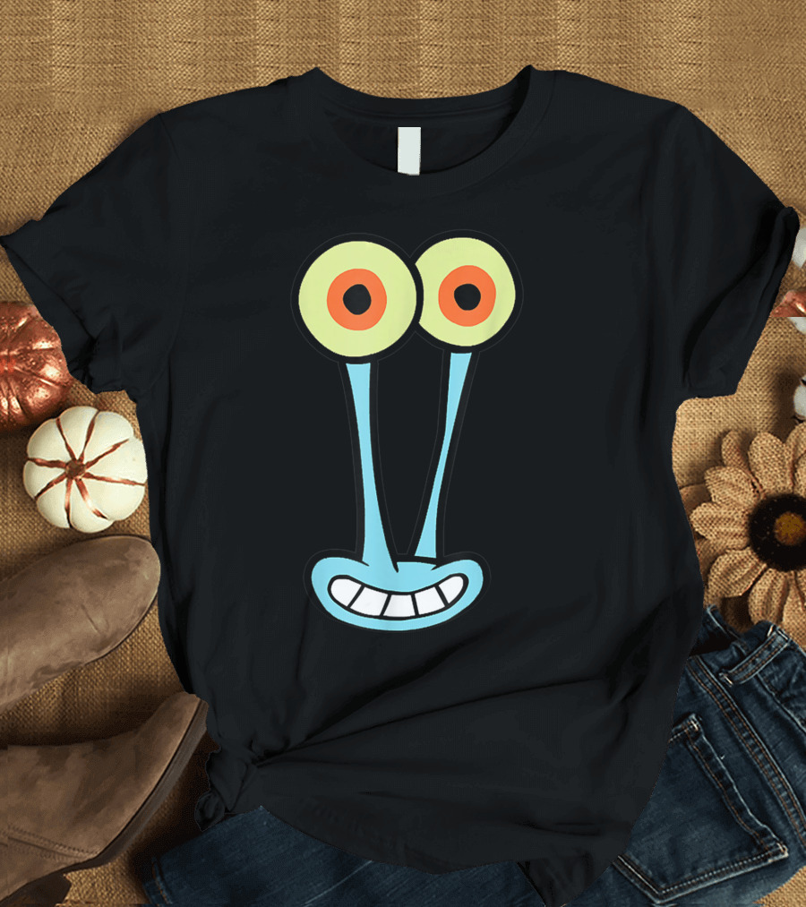 Garyhalloween Funny Snail Face Group Snail Eyes Smiling Mouth T-Shirt