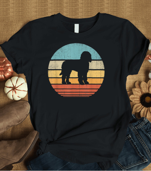 T-Shirt: Goldendoodle Retro Circle Vintage 60S 70S T-Shirt Goldendoodle Retro Circle Vintage 60S 70S T-Shirt