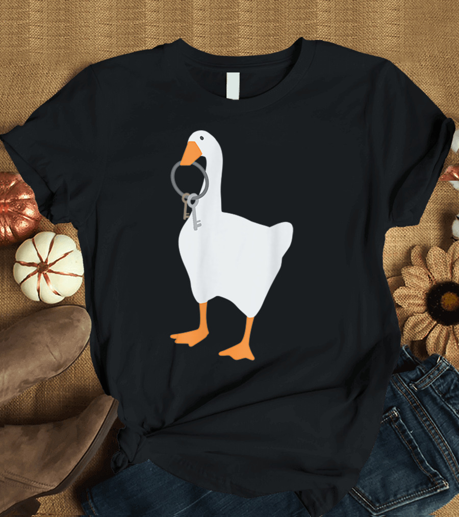 Goose With Keys Mouth Holding Keys Goose T-Shirt
