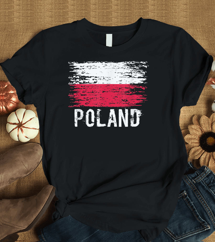 Polish Flag Pride Vintage Poland Roots T-Shirt