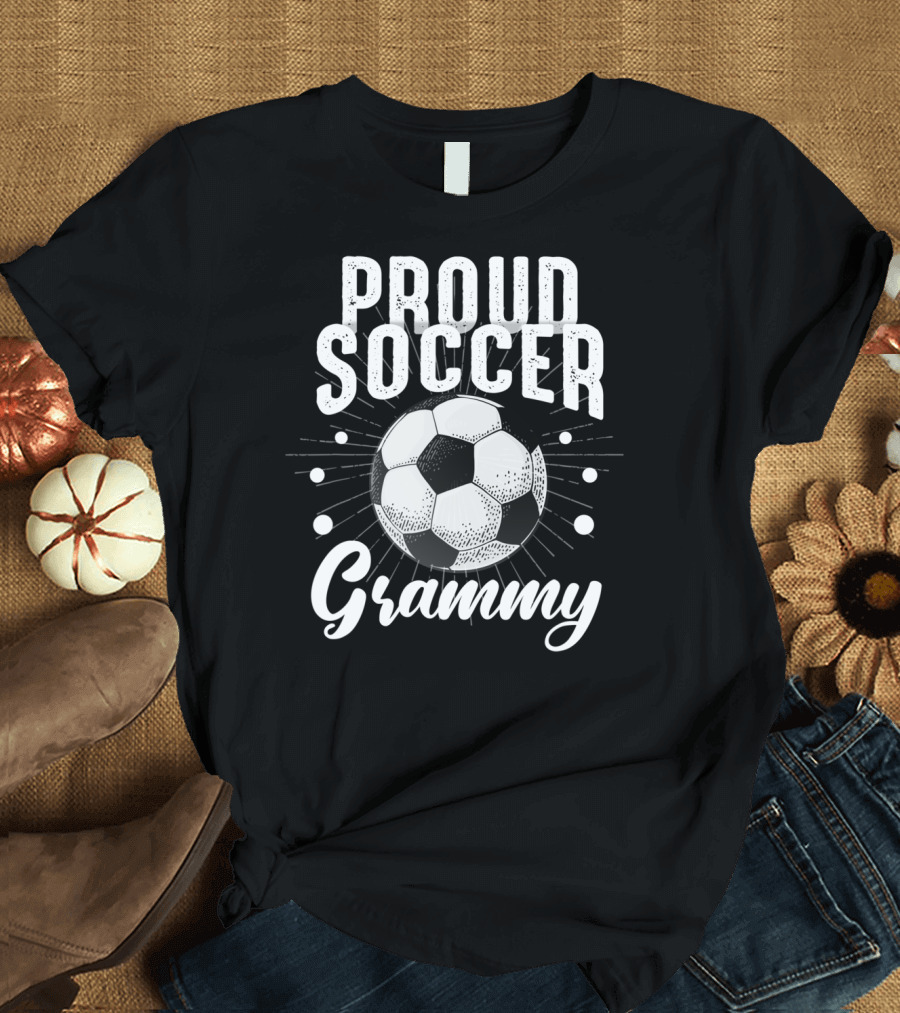 Proud Soccer Grammy Family Team Matching Soccer Ball T-Shirt